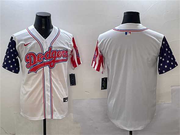 Mens Los Angeles Dodgers Blank White Limited Stitched Jersey